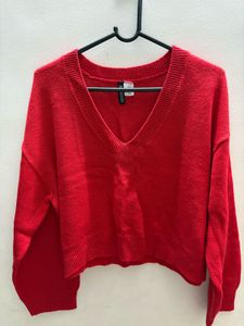 Red V-Neck H&M Sweater
