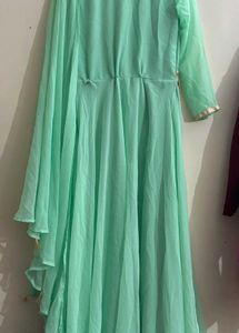 Stunning Mint Green Embroidered Gown