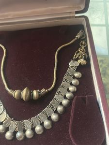 two way  Silver Necklace and Earrings