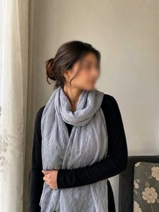 Gray Studded Scarf