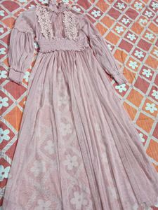 Sheer Pink Lace Dress