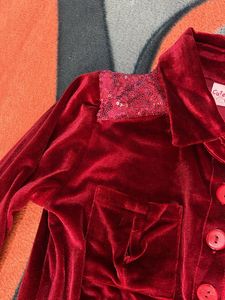 Velvet Dress with Matching Bag