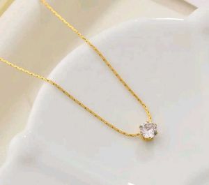 Delicate Solitaire Pendant Necklace