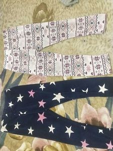 Printed Leggings Bundle Fot 2-4 Year Girl