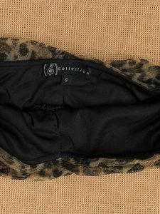 Sheer Ruched Leopard Print Top