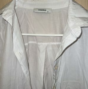 Chic White Oversized Button-Up Shirt