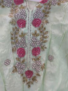 Embellished Lime Green Kurta Set