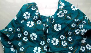 Sea-green Floral Print Blouse 💚