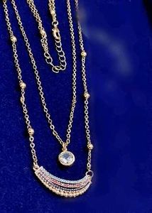 Layered Rainbow Charm Necklace