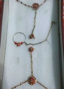 Red &amp; Gold Bridal Jewellery Set