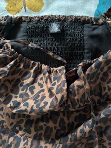 Women Leopard Print A- line dress