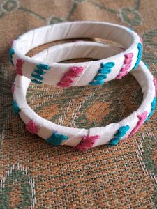 Embroidered Fabric Bangles