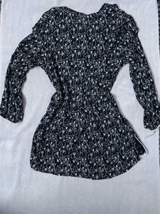 Black Printed short kurti