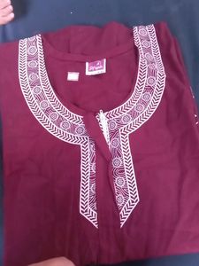 New Xxl Cotton Maroon Nighty For Women