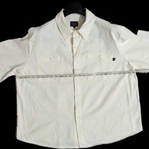 PERSTEP Classic White Short Sleeve Button-Up Shirt