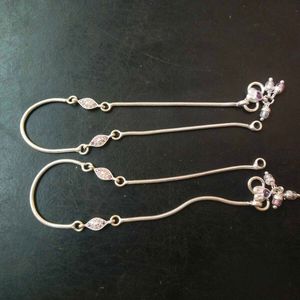 Pure Silver Anklets पायल For Women& Girls. 1 pair