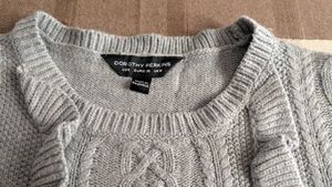 Grey Cable Knit Top