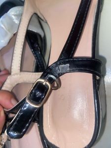 Cute Black Block Heel Shoes