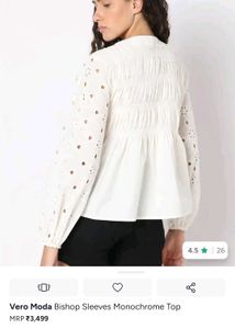 Vero Moda white Eyelet Detail Blouse
