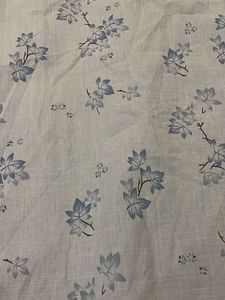 Light Blue Floral Button-Up Top