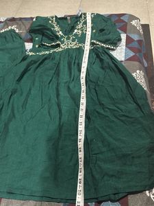 Emerald Green Embroidered Kurta