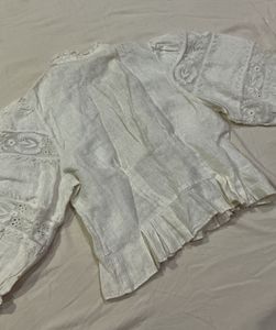 White Broderie Anglaise Blouse