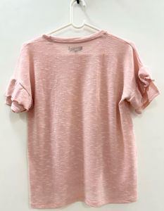 Blush Pink Ruffle Sleeve Top