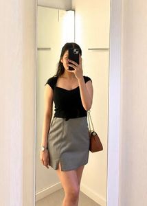 Chic Grey Mini Skirt