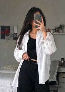 Classic White Button-Up Shirt
