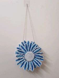 Viral Pipe Cleaner Blue Flower Charm Crossbody Bag