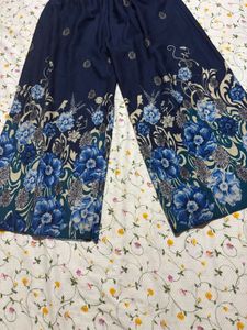 Blue Floral Palazzo Pants