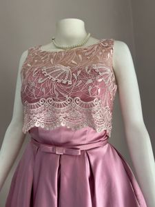 Pink Lace &amp; Satin Party Dress