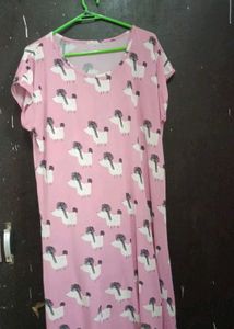 Pink Poodle Pajama Dress