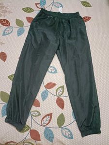 Comfy Green Velour Track Pants