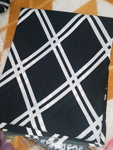 Black And White Unstitched Dress Material