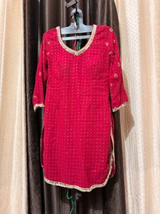 Elegant Red Kurta Set with Dupatta