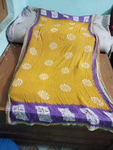 Women's Yellow Printed Palazzo Pants dupatta