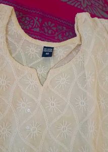 Elegant White Chikankari Kurta Set