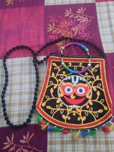 Handmade Embroidered lord Jagannath Clutch Bag