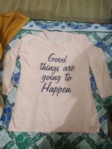 Xxl Light Pink Colour  Full Sleeve T Shirt