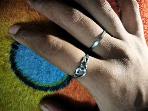 Free size silver rings