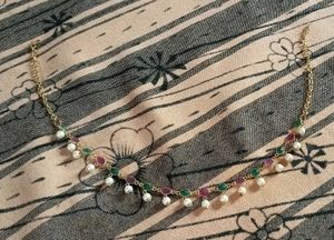 Pearl &amp; Gemstone Gold Necklace