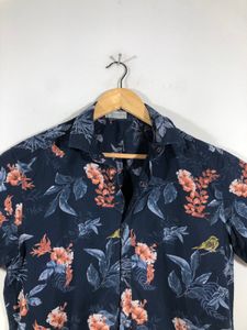 Navy Blue Printed Shirt (Men’s)