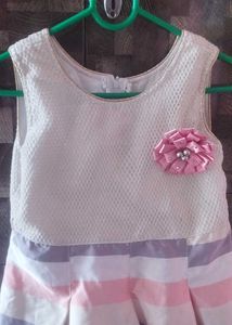Girls Striped Party Dress