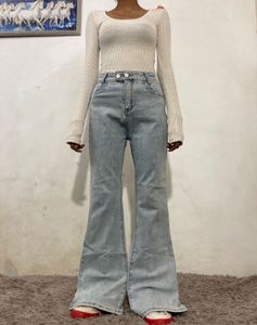 Light Wash Flared Jeans