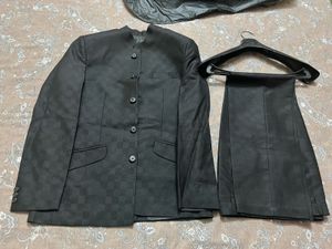 Men's Black jodhpuris coat pant set