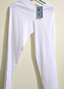 White Cotton Leggings