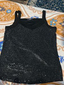 Sparkly Black Cami Top