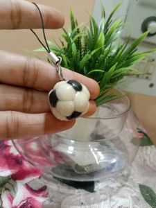 Handmade Soccer Ball Charm Keychain