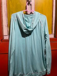 Light Blue Zip-Up Hoodie